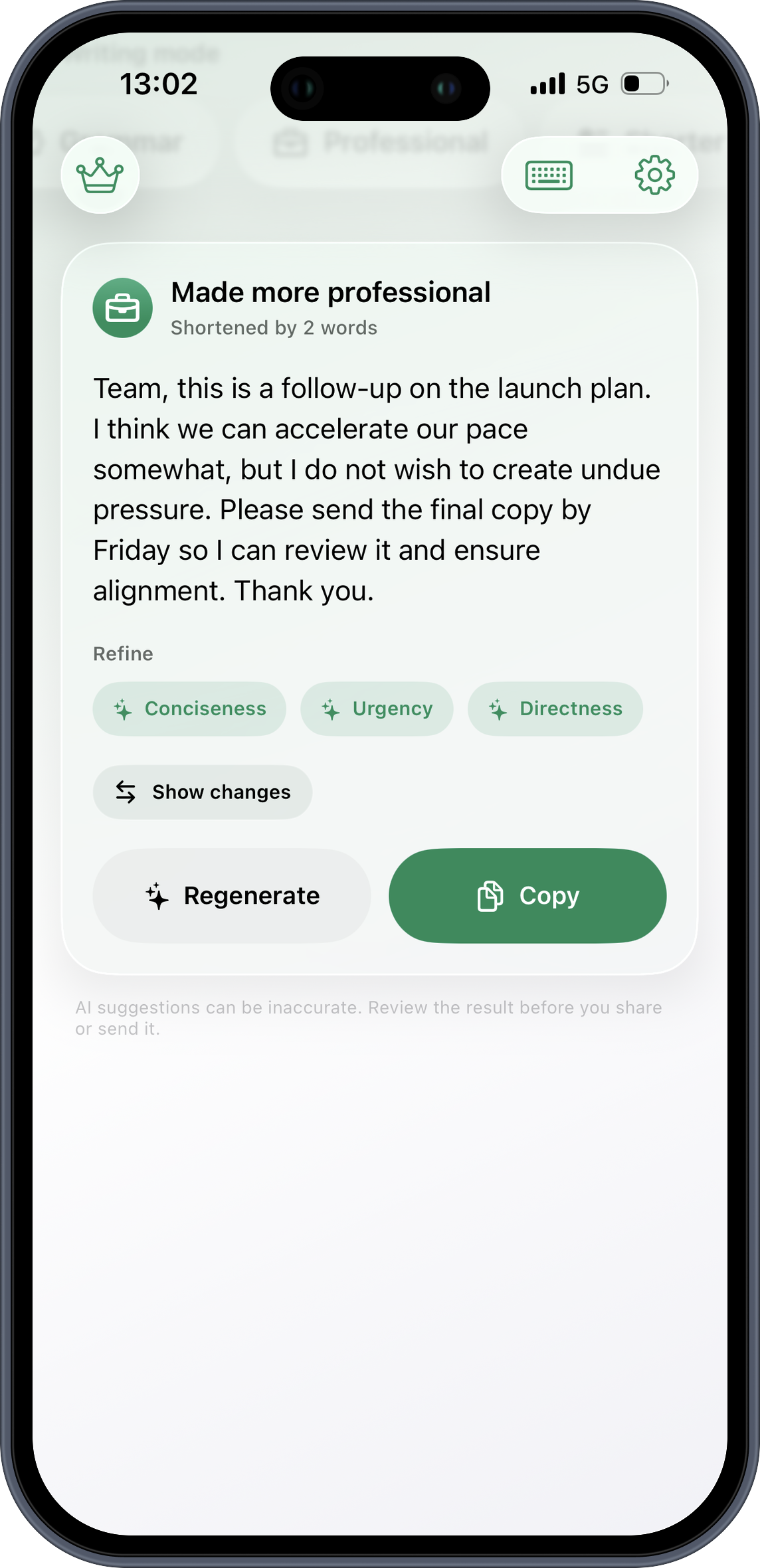 QKeyboard tone control options on iPhone