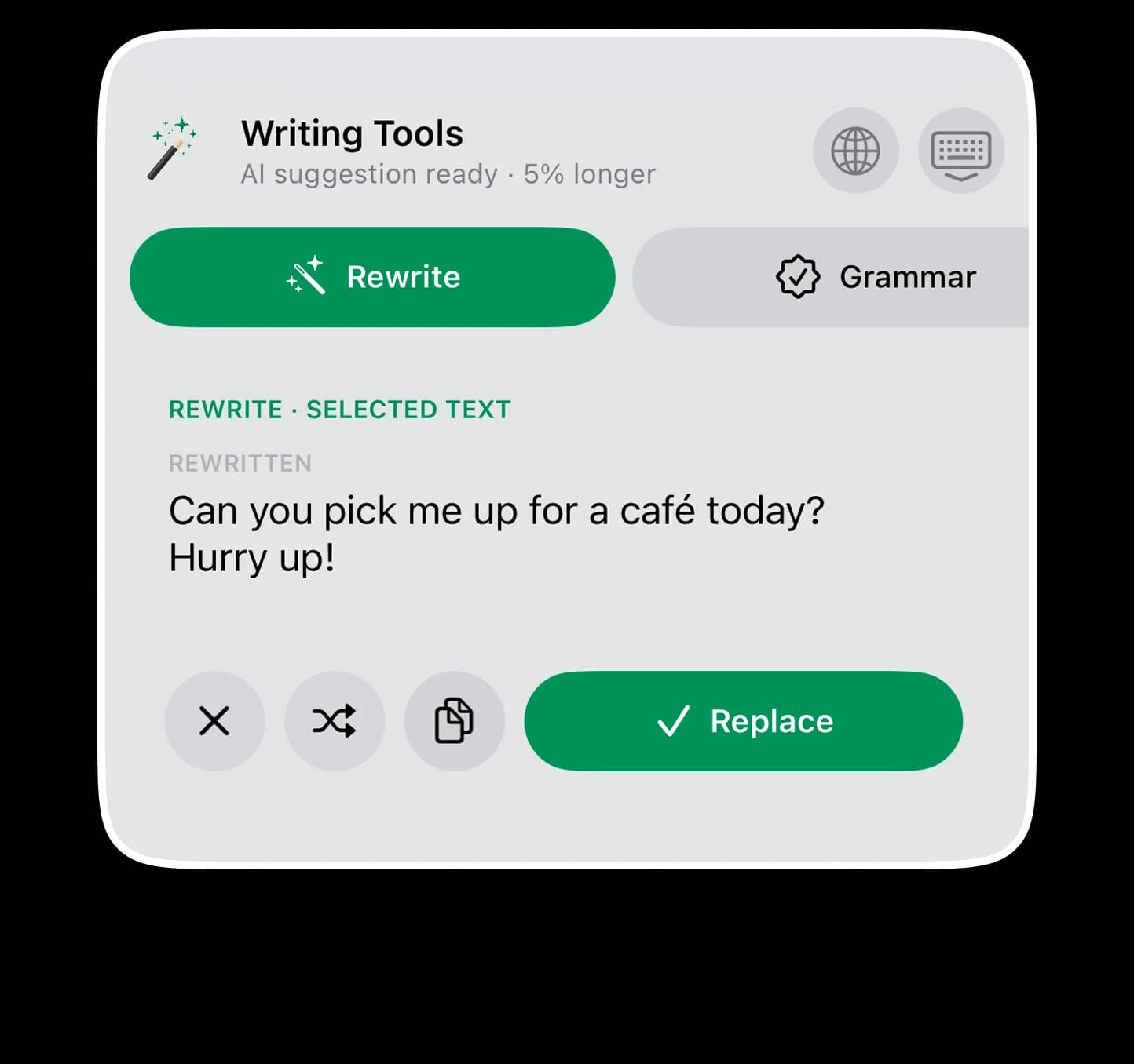 QKeyboard rewriting a message