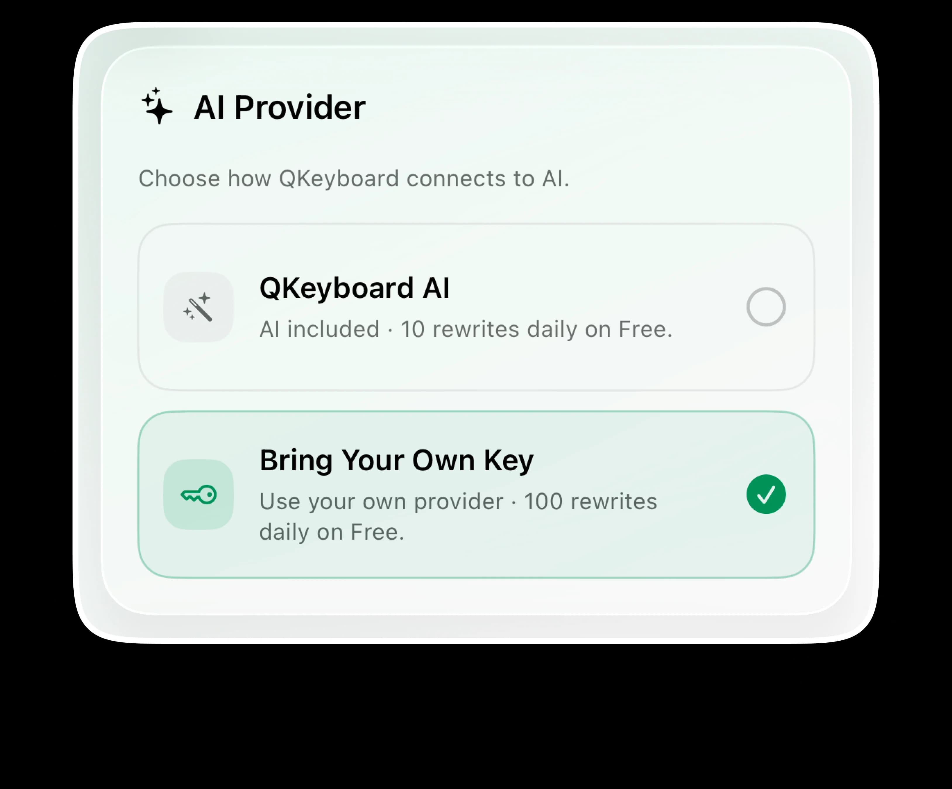 QKeyboard privacy controls